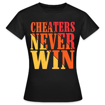 Les tricheurs ne gagnent jamais 15 - T-shirt Femme - noir - Devant - AI Model Female 172 dark (172cm)