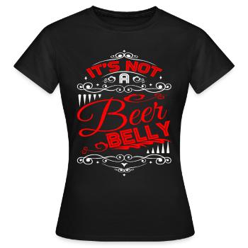 Ce n’est pas un ventre de bière 4 - T-shirt Femme - noir - Devant - AI Model Female 172 dark (172cm)