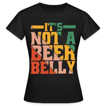 Ce n’est pas un ventre de bière 5 - T-shirt Femme - noir - Devant - AI Model Female 172 dark (172cm)