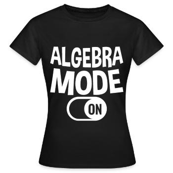 Mode algèbre sur 2 - T-shirt Femme - noir - Devant - AI Model Female 172 dark (172cm)