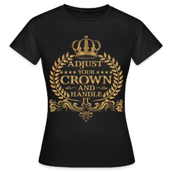 Ajustez votre couronne et manipulez-la 9 - T-shirt Femme - noir - Devant - AI Model Female 172 dark (172cm)