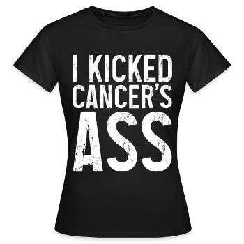 I Kicked Cancer's Ass 3 - Women's T-Shirt - black - Front - AI Model Female 172 dark (172cm)
