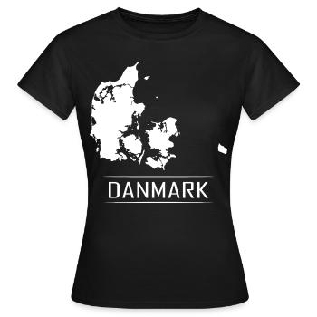Danmark Carte Pays de vacances - T-shirt Femme - noir - Devant - AI Model Female 172 dark (172cm)