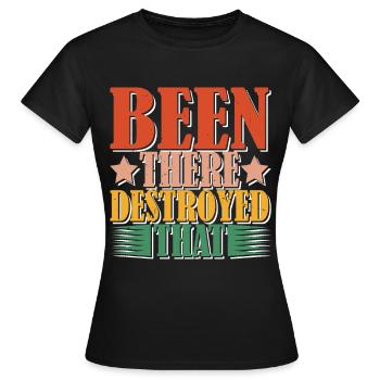 Été là détruit que 12 - T-shirt Femme - noir - Devant - AI Model Female 172 dark (172cm)