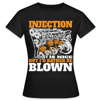 L’injection est agréable mais je préfère être soufflé 7 - T-shirt Femme - noir - Devant - AI Model Female 172 dark (172cm)
