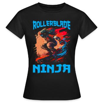 Rollerblade Ninja 6 - T-shirt Femme - noir - Devant - AI Model Female 172 dark (172cm)