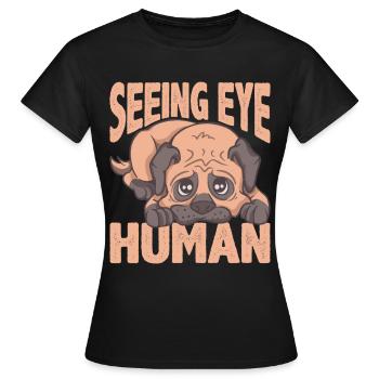 Seeing Eye Human 29 - Women's T-Shirt - black - Front - AI Model Female 172 dark (172cm)