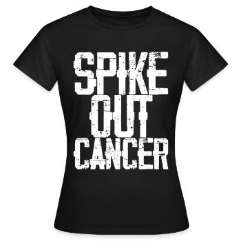 Spike Out Cancer 3 - T-shirt Femme - noir - Devant - AI Model Female 172 dark (172cm)