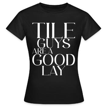 Les carreaux sont un bon laïc - T-shirt Femme - noir - Devant - AI Model Female 172 dark (172cm)