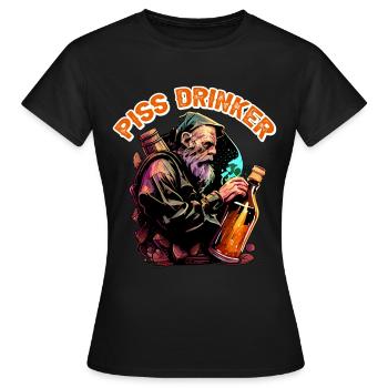 Piss Drinker 35 - Frauen T-Shirt - Schwarz - Vorne - AI Model Female 172 dark (172cm)