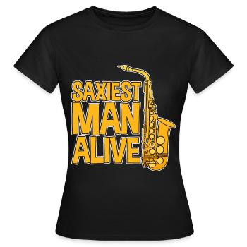 Saxiest Man Alive - Frauen T-Shirt - Schwarz - Vorne - AI Model Female 172 dark (172cm)