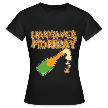 Gueule de bois lundi 2 - T-shirt Femme - noir - Devant - AI Model Female 172 dark (172cm)
