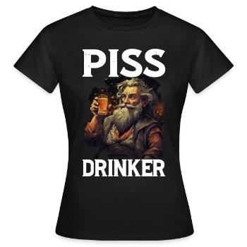 Piss Drinker 37 - Frauen T-Shirt - Schwarz - Vorne - AI Model Female 172 dark (172cm)