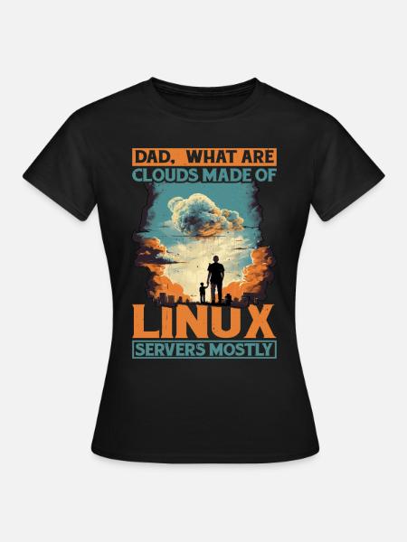 De quoi sont faits les clouds, les serveurs Linux principalement 12 - T-shirt Femme - noir