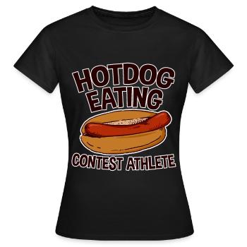 Hotdog Eating Contest Athlete 2 - Women's T-Shirt - black - Front - AI Model Female 172 dark (172cm)