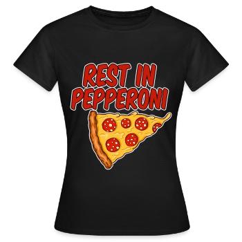 Reste à Pepperoni 4 - T-shirt Femme - noir - Devant - AI Model Female 172 dark (172cm)