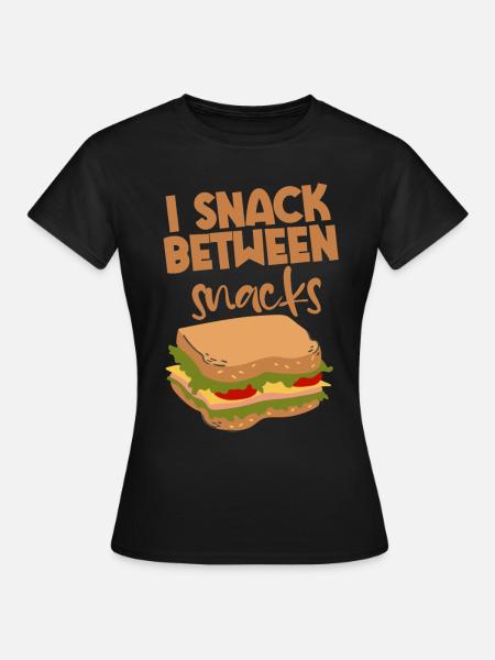 I Snack Between Snacks 2 - Frauen T-Shirt - Schwarz
