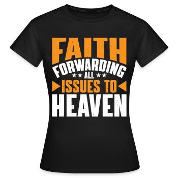 La foi transmet tous les problèmes au ciel 7 - T-shirt Femme - noir - Devant - AI Model Female 172 dark (172cm)