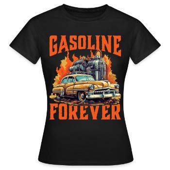 Gasoline Forever 9 - Women's T-Shirt - black - Front - AI Model Female 172 dark (172cm)