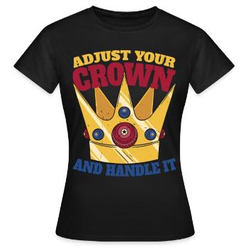 Ajustez votre couronne et manipulez-la 12 - T-shirt Femme - noir - Devant - AI Model Female 172 dark (172cm)