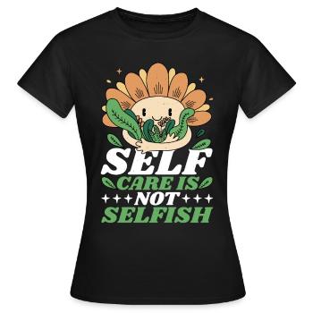 Prendre soin de soi n’est pas égoïste 6 - T-shirt Femme - noir - Devant - AI Model Female 172 dark (172cm)