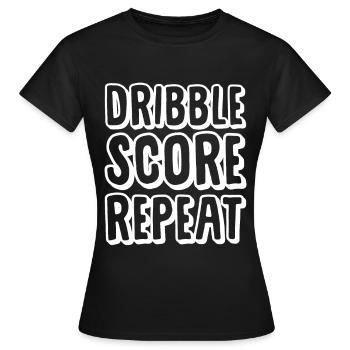 Dribble Score Répéter - T-shirt Femme - noir - Devant - AI Model Female 172 dark (172cm)