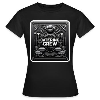 Équipe de restauration 8 - T-shirt Femme - noir - Devant - AI Model Female 172 dark (172cm)