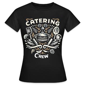 Equipe de restauration 5 - T-shirt Femme - noir - Devant - AI Model Female 172 dark (172cm)