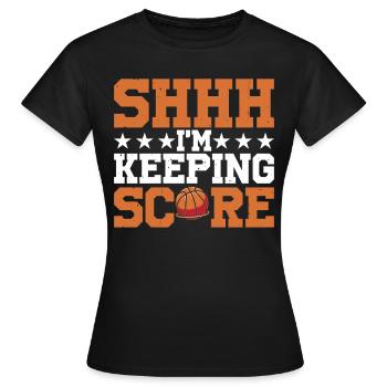 Chut, je garde le score 22 - T-shirt Femme - noir - Devant - AI Model Female 172 dark (172cm)