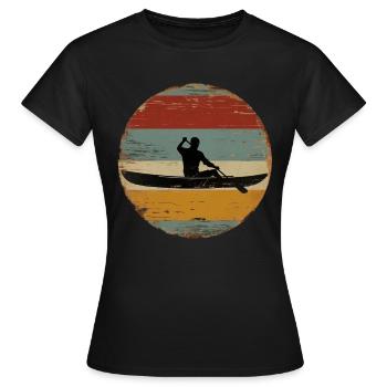 Pagayer en canoë - T-shirt Femme - noir - Devant - AI Model Female 172 dark (172cm)