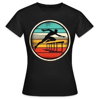 Hurdle Sprinter - Women's T-Shirt - black - Front - AI Model Female 172 dark (172cm)