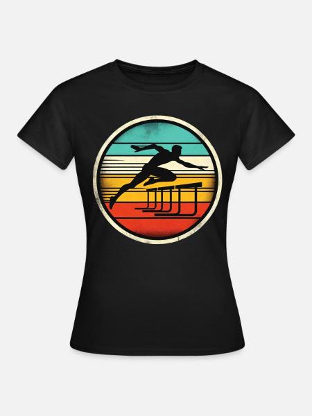 Hurdle Sprinter - Frauen T-Shirt - Schwarz