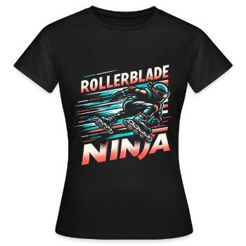 Rollerblade Ninja 13 - T-shirt Femme - noir - Devant - AI Model Female 172 dark (172cm)