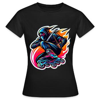 Rollerblade Ninja 10 - T-shirt Femme - noir - Devant - AI Model Female 172 dark (172cm)