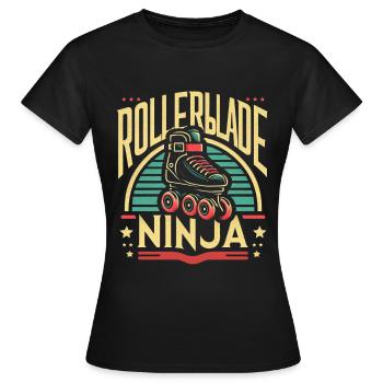 Rollerblade Ninja 8 - T-shirt Femme - noir - Devant - AI Model Female 172 dark (172cm)