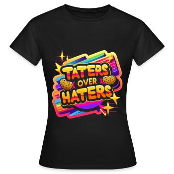 taters over haters 14 - Frauen T-Shirt - Schwarz - Vorne - AI Model Female 172 dark (172cm)