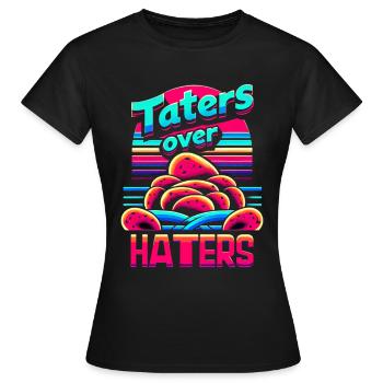 Taters Over Haters 23 - Frauen T-Shirt - Schwarz - Vorne - AI Model Female 172 dark (172cm)