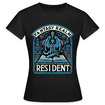 Fantasy Realm Resident 2 - Frauen T-Shirt - Schwarz - Vorne - AI Model Female 172 dark (172cm)