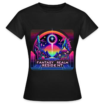 Fantasy Realm Resident 3 - Frauen T-Shirt - Schwarz - Vorne - AI Model Female 172 dark (172cm)