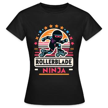 Rollerblade Ninja 7 - T-shirt Femme - noir - Devant - AI Model Female 172 dark (172cm)