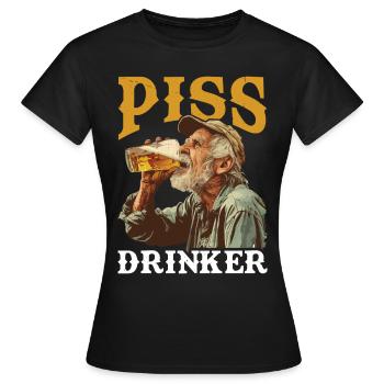 Piss Drinker 43 - Frauen T-Shirt - Schwarz - Vorne - AI Model Female 172 dark (172cm)