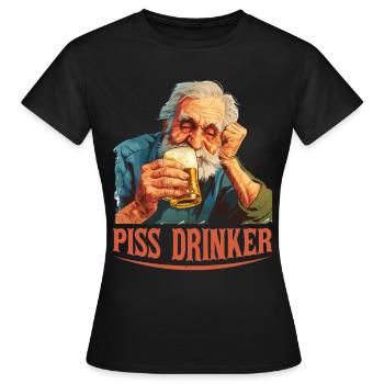 Piss Drinker 44 - Frauen T-Shirt - Schwarz - Vorne - AI Model Female 172 dark (172cm)