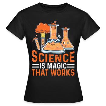 Science Is Magic That Works 14 - Women's T-Shirt - black - Front - AI Model Female 172 dark (172cm)