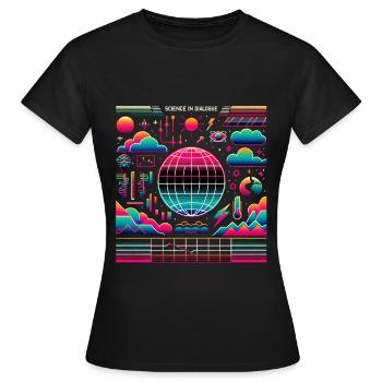 La science en dialogue 2 - T-shirt Femme - noir - Devant - AI Model Female 172 dark (172cm)