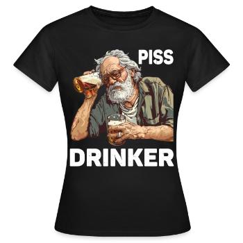 Piss Drinker 46 - Frauen T-Shirt - Schwarz - Vorne - AI Model Female 172 dark (172cm)