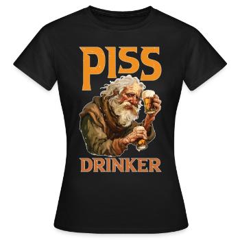 Piss Drinker 45 - Frauen T-Shirt - Schwarz - Vorne - AI Model Female 172 dark (172cm)