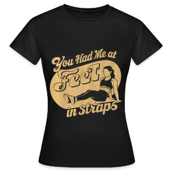 Tu m’avais à pieds dans des sangles 61 - T-shirt Femme - noir - Devant - AI Model Female 172 dark (172cm)