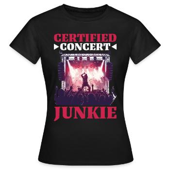 Certified Concert Junkie 13 - Frauen T-Shirt - Schwarz - Vorne - AI Model Female 172 dark (172cm)