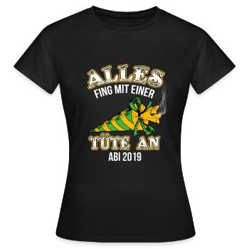 ABI 2019 Abiturient Abireise - Frauen T-Shirt - Schwarz - Vorne - AI Model Female 172 dark (172cm)