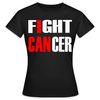 Combattre le cancer 2- Lutte contre le cancer - T-shirt Femme - noir - Devant - AI Model Female 172 dark (172cm)